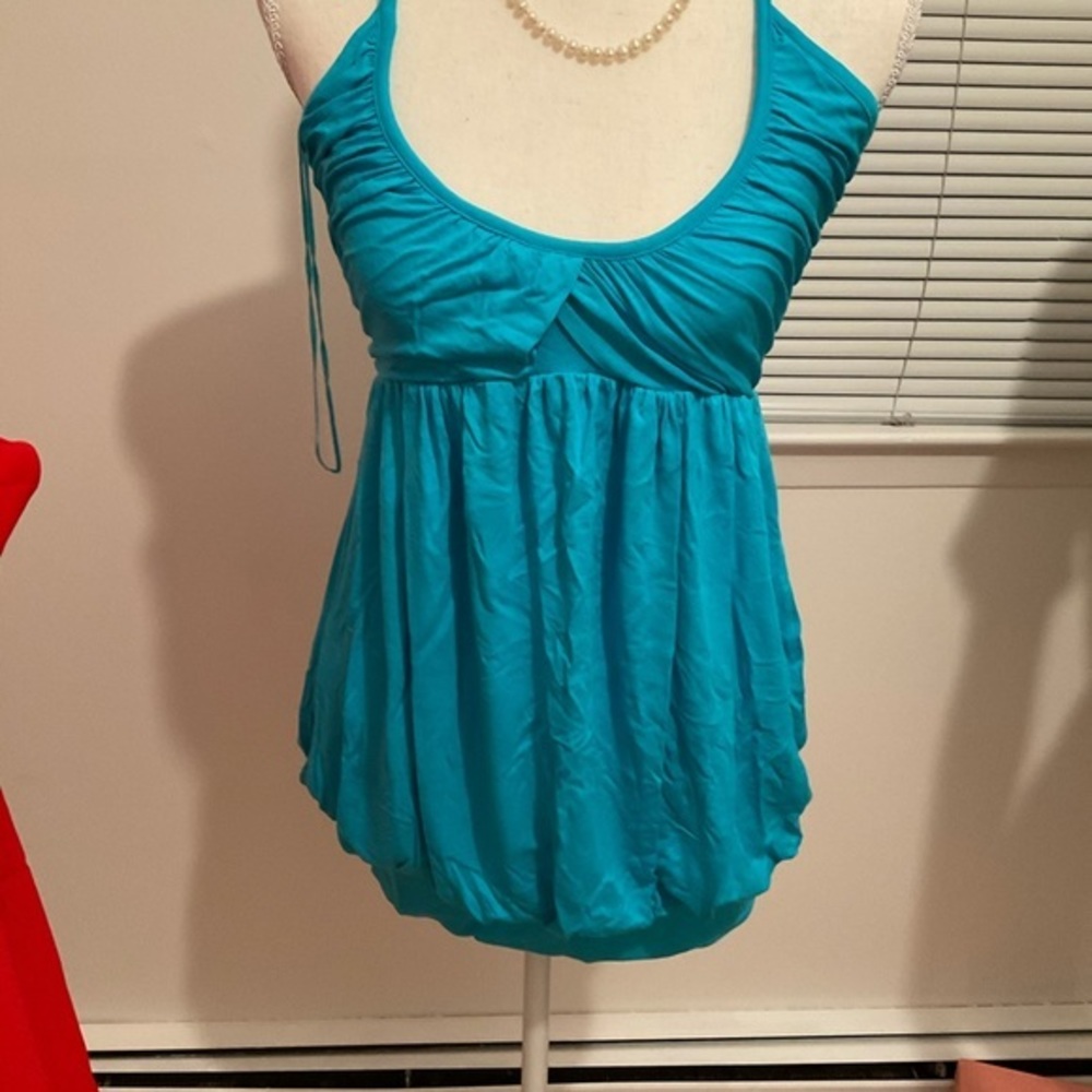 Blue short BeBe dress (Small) - Picture 2 of 4